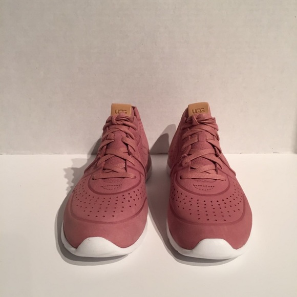 Ugg Tye Pink Dawn Leather Nubuck Leather Sneakers - Picture 3 of 6